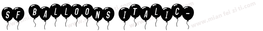 sf balloons italic字体转换